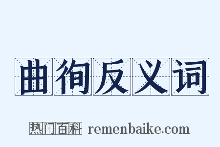 曲徇反义词是什么意思的图片